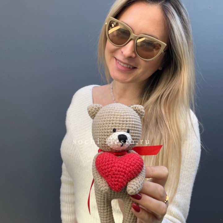 Мишка с сердцем ручной работы в Улан-Удэ