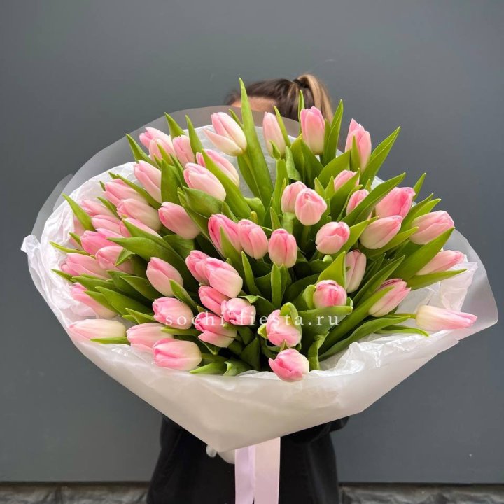 Букет тюльпанов нежно-розовых в Улан-Удэ
