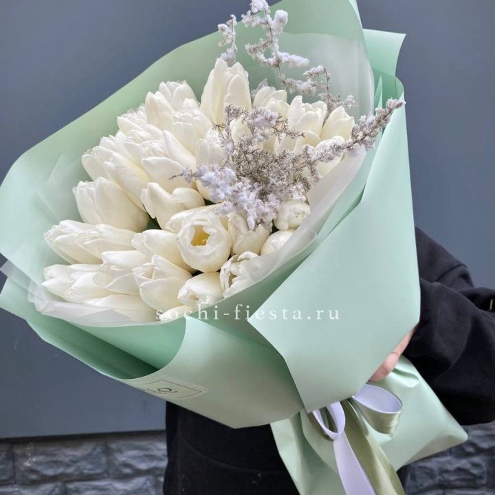 Букет белых тюльпанов "Бьянко" в Улан-Удэ