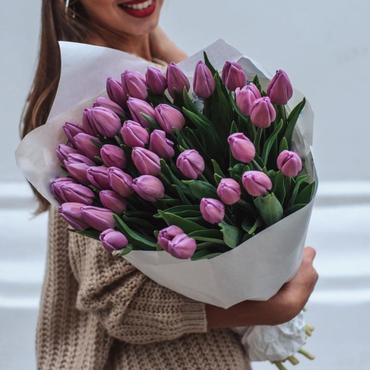 39 сиреневых тюльпанов в Улан-Удэ
