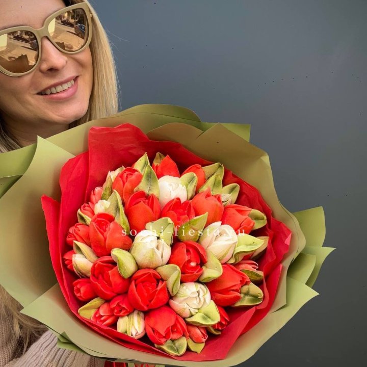Зефирный букет из тюльпанов в Улан-Удэ